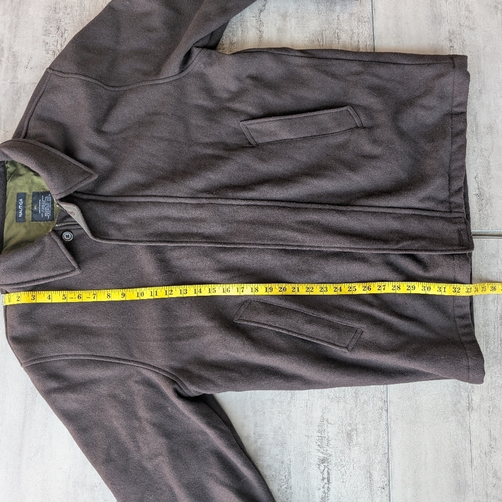 Nautica Men's Grey Wool Blend Lined Heavy Casual Everyday Jacket Coat Size XL - Picture 4 of 11